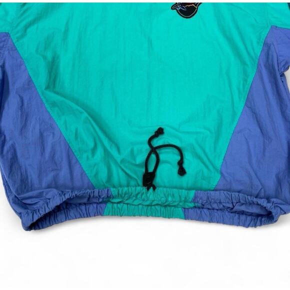 Vintage Greg Norman Windbreaker Jacket 90s Teal Purple Shark Logo XL - Picture 4 of 6